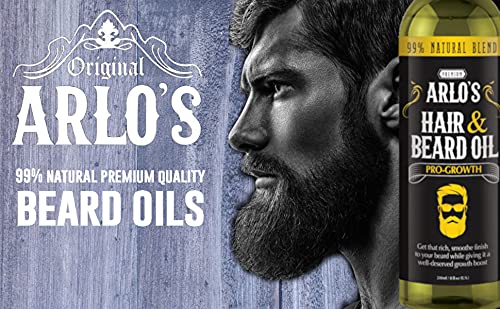Arlo'S Pro-Growth Hair and Beard Oil 8 Oz. - Hair Oil, Mustache Oil and Beard Oil Growth