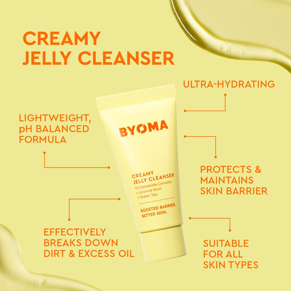 BYOMA so Hydrating Set - Barrier Repair Skincare Set - Creamy Jelly Cleanser, Hydrating Face Serum & Ceramide Face Moisturizer for Dry Skin - anti