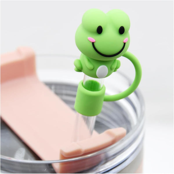 Straw Cover Cap for Stanley Cup,Silicone Straw Topper Compatible with 30&40 Oz Tumbler with Handle,10Mm 0.4In Dust-Proof Reusable Straw Tips Lids