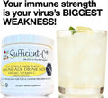 Sufficient-C High Dose Non-Gmo Vitamin C Lemon Peach Immune-Ade Drink Mix, Convenient 125 Gram Size W/L-Lysine, Bromelain & a Premium 96% Pure