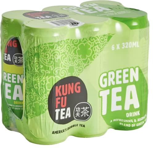 Kung Fu Tea Canned Green Tea â Lightly Sweetened Green Tea in a Can, Ready to Drink â All Natural, Premium Iced Tea â 10.8 Oz Cans, Pack of 6