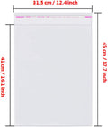 50 Pcs 12" X 16" Self Seal Clear Cellophane Bags Resealable Plastic Apparel Bag Perfect for Packaging Clothing, T-Shirt, Brochure, Prints,