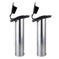 Hoffen 2Pcs Boat Stainless Steel Fishing Rod Holder Flush Mount 15/30/90 Degree with PVC Cap,Inner Tube and Gasket