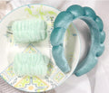 Spa Headbands for Washing Face Velvet Makeup Headband Combo Pack - Puffy Makeup Headbands for Face Washing, Mask, Skin Treatment