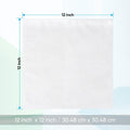 HOMEXCEL Microfiber Washcloths 12 Pack, Highly Absorbent and Soft Face Towel, Multi-Purpose White Wash Cloths for Bathroom, Hotel, Spa, Gym, and
