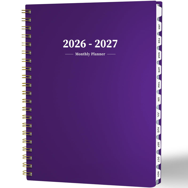 Ymumuda 2025 Planner - Monthly Planner 2025-2027, JUL.2025 to JUN.2027, 8.5" X 11", Large Planner with Spiral Bound, Perfect for School & Office