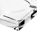 Juvale Glass Crystal Ashtray with Cut and 4 Slots for Cigars, Luxury Square Cigarette Holder for Men, Home, Office, Desk, Tabletop Decoration,