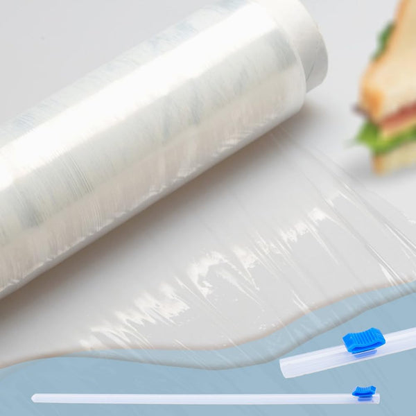 DICOSMETIC 10Pcs Plastic Slider Cutter 12 Reusable Cling Film Slide Cutter Self-Adhesive Slide Cutter Replacement Food Wrap Cutter Wrap Dispenser
