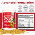 Health plus Super Colon Cleanse, 12 Oz Powder, 68 Servings - Natural Detox, Digestive Constipation Relief, Gentle Gut Cleanse with Psyllium Husk &