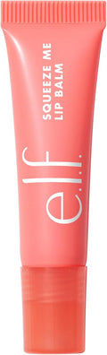 E.L.F. Squeeze Me Lip Balm, Moisturizing Lip Balm for a Sheer Tint of Color, Infused with Hyaluronic Acid, Vegan & Cruelty-Free, Strawberry