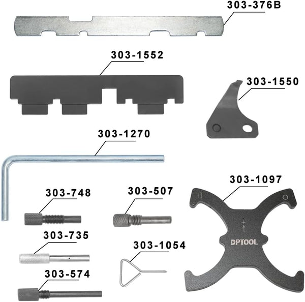 Camshaft Timing Locking Tool Kit Compatible with Ford Fusion Escape Focus Fiesta Mazada 1.25 1.4 1.6 1.7 1.8 2.0 2.3L 2.5L Ecoboost 1.5L 1.6L, 2.0