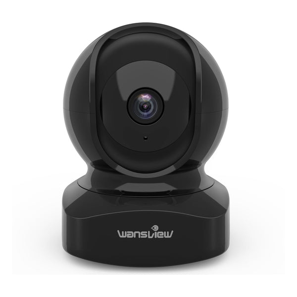 Wansview Security Camera Indoor, 360 Degree Wifi Home Security Cameras for Pet/Dog/Nanny, 2 Way Audio Night Vision, Works with Alexa, with TF Card