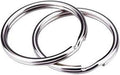 KINGFOREST 100-Pack Split Key Rings (1 Inch/25Mm) - Silver Nickel Metal Keychain Rings for Keys, DIY Crafts, Bags & Accessories - Durable Bulk
