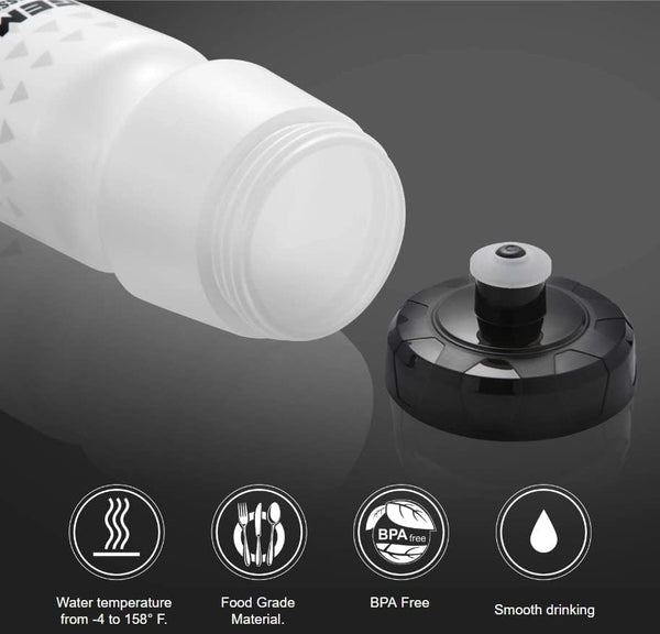 GEMFUL Bike Water Bottle BPA Free 750 Ml 2 Pack