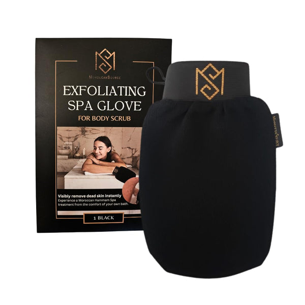 Exfoliating Glove Kessa Mitt Body Scrubber - Dead Skin Remover Shower Glove for Dead Skin Scrubbing and Deep Pore Cleansing - by Moroccansource (1