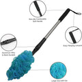 EASACE Back Scrubber for Shower Loofah with Long Handle, Adjustable Head with 1 Replacement Soft Loofa,Scrubber Sponge and Brush for