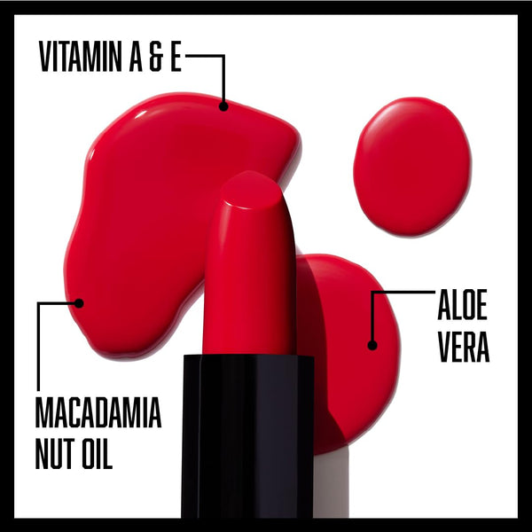 Wet N Wild Silk Finish Lipstick, Hydrating Rich Buildable Lip Color, Formulated with Vitamins A,E, & Macadamia for Ultimate Hydration,