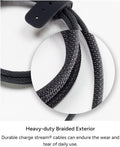 Mophie Charge Stream USB-A to USB-C 1M/3Ft Silicone Cable - Braided Enduraflex Design, 15W Fast Charge Compatible, & Ultra-Durable Build