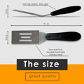 Stainless Steel Mini Serving Spatula, Culinary Kitchen Spatula for Serving and Turning, Mini Slotted Turner for Flipping, Cooking and Baking