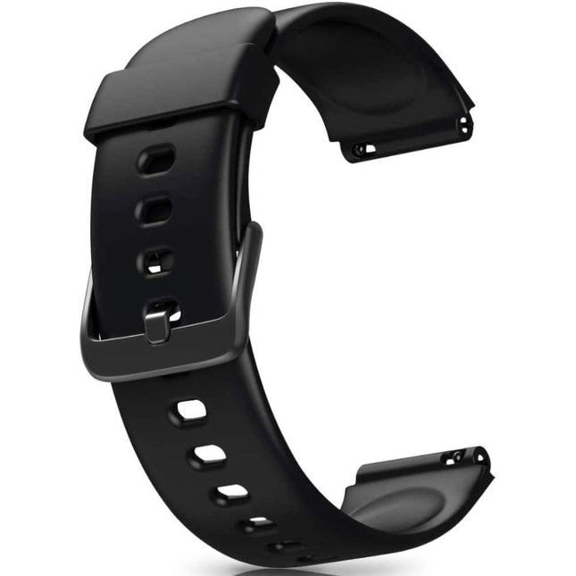 ZURURU Soft Silicone Smart Watch Replacement Bands Straps 19Mm for Veryfitpro ID205L Fitness Watch Black