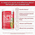 Health plus Super Colon Cleanse, 12 Oz Powder, 68 Servings - Natural Detox, Digestive Constipation Relief, Gentle Gut Cleanse with Psyllium Husk &