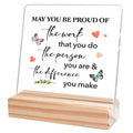 Little Reminders Desk Sign,Positive Sign Desk Decor for Office,You Are Awesome Sign Acrylic Plaque,Inspirational Gift for Women Friends Cheer up