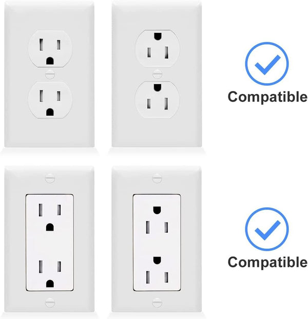 Suptek Wall Outlet Shelf 2 Pack,Home Wall Shelf Organizer for Outlets,Perfect for Bathroom, Kitchen, Bedrooms,Hold Cell Phone,Speaker up to