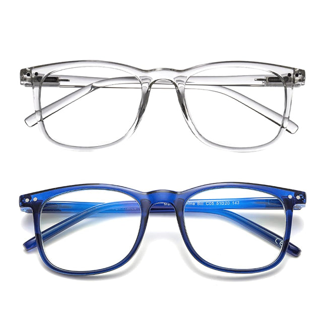 Blue Light Glasses 99% Blue Light Blocking Computer Glasses anti Glare 400 UV & Eye Strain Fake Square for Men Women