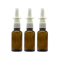 Amber Glass 1 Oz Nasal Sprayer! EMPTY, Refillable, Travel Sized, Quality Glass for Saline Applications! (3 Pack)