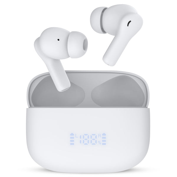 Beleth New Earset Pro1 In-Ear Bluetooth TWS Headphones, Medium Size, White - Includes Cable, Eartips, and Manual