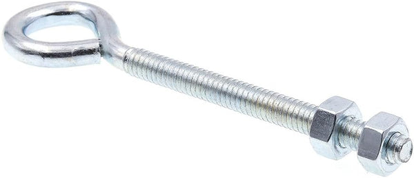Prime-Line 9066440 Eye Bolts with Nuts, 1/4 In.-20 X 4 In., Zinc Plated Steel (10 Pack)