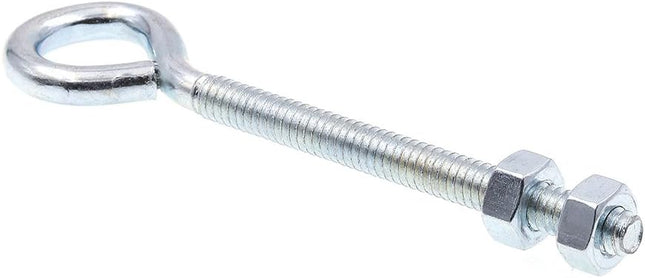 Prime-Line 9066440 Eye Bolts with Nuts, 1/4 In.-20 X 4 In., Zinc Plated Steel (1
