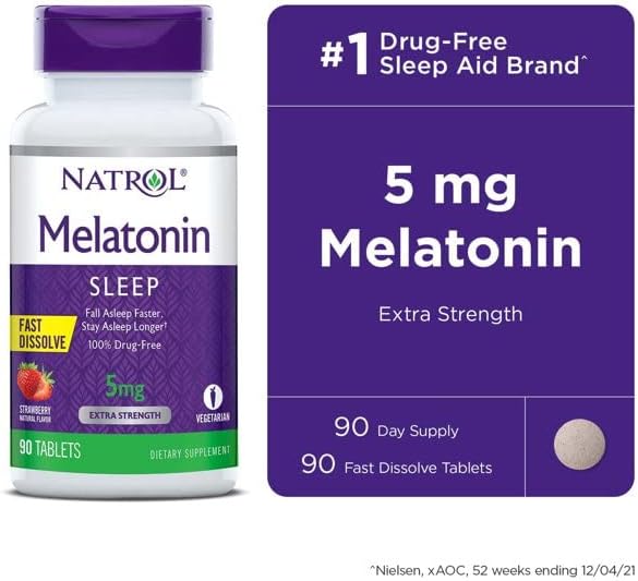Natrol Melatonin 5 Mg Fast Dissolve Sleep Support Tablet - 90 per Pack - 2