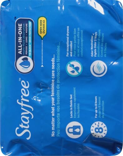 Stayfree Ultra Thin Regular Pads with Wings, 18 Count