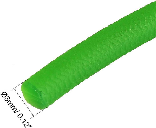 Uxcell 10Ft 3Mm PU Transmission round Belt High-Performance Urethane Belting Green for Conveyor Bonding Machine Dryer