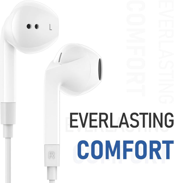 LUDOS FEROX Wired Earbuds In-Ear Headphones, 5 Year Warranty, Earphones with Microphone, Noise Isolation Corded for 3.5Mm Jack Ear Buds for