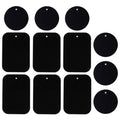 Smartphones Metal Plate 12 Pack for Phone Car Mount Holder Cradle with 3M Adhesive (Compatible with Magnetic Mounts) - 6 Rectangle and 6 Round, Black