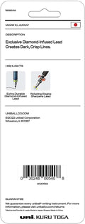 Uni-Ball Kuru Toga Mechanical Pencil with 0.7 Mm Lead Refills & Pencil Erasers, HB #2
