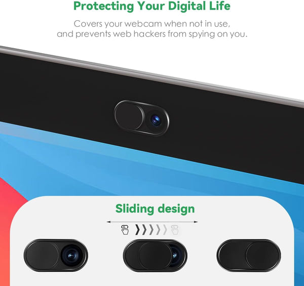 Cloudvalley Webcam Cover Slide[2-Pack], 0.023 Inch Ultra-Thin Metal Web Camera Cover for Macbook Pro, Imac, Laptop, PC, Ipad Pro, Iphone 8/7/6
