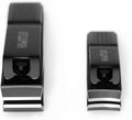 Nail Clippers Set, Ultra Sharp Sturdy Fingernail and Toenail Clipper Cutters with Visibly Tin Case, Black