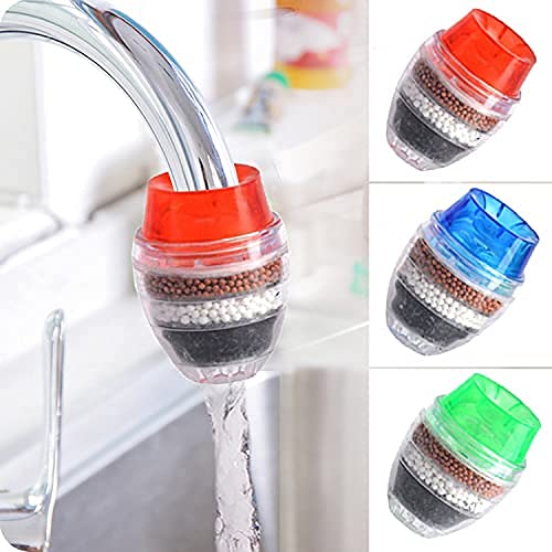 3 Pack Faucet Mount Filters,Faucet Water Filter Purifier Kitchen Tap Filtration Activated Carbon Removes Chlorine Fluori