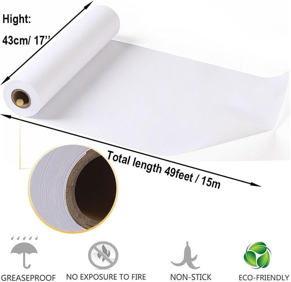Easel Paper Roll, 2PCS, 43CM X 15M Each Drawing Paper, 17-Inch by 49-Feet Art Paper Roll Replacement for Kid'S Art Easel Paper, Arts & Crafts,