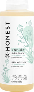 The Honest Company Foaming Bubble Bath | Gentle for Baby | Naturally Derived, Tear-Free, Hypoallergenic | Fragrance Free Sensitive, 12 Fl Oz