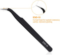 3PCS Precision Tweezers Set, Upgraded Anti-Static Stainless Steel of Tweezers, for Electronics, Soldering, Laboratory Work, Jewelry-Making, Model,