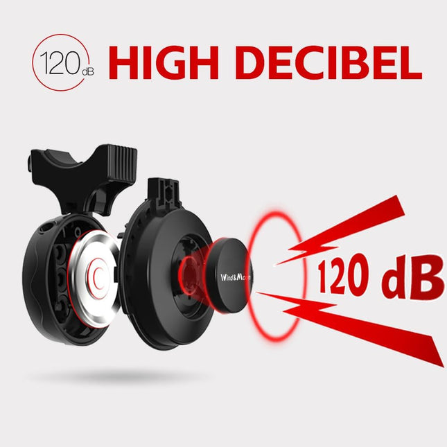Electronic Bike Horn 120db Cycling Electric Bicycle Horn 4 Sound Modes with Rechargeable Battery Waterproof Bicycle Bell