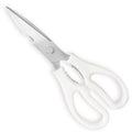 Kitchen Shears, Multi-Function Heavy Duty Dishwasher Safe Poultry Shears, Food Grade Stainless Steel Sharp Utility Scissors for Food, White