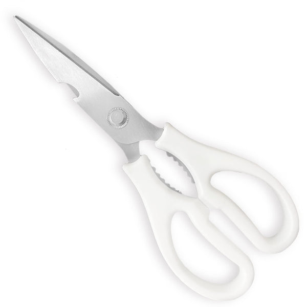 Kitchen Shears, Multi-Function Heavy Duty Dishwasher Safe Poultry Shears, Food Grade Stainless Steel Sharp Utility Scissors for Food, White