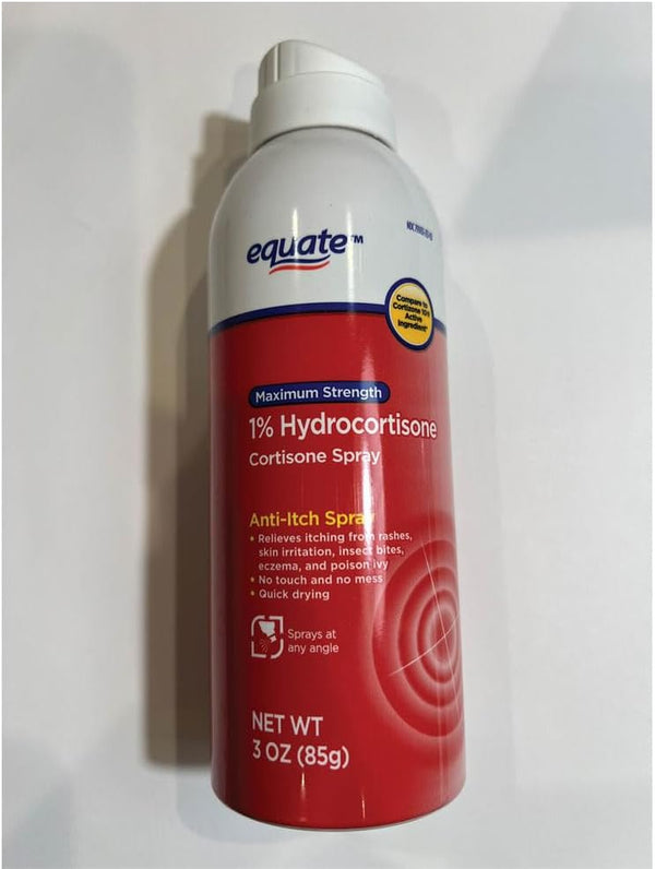 MUHU Equate Maximum Strength Anti-Itch Continuous Spray, 4.0 Oz, 4 Ounce (Pack of 1)