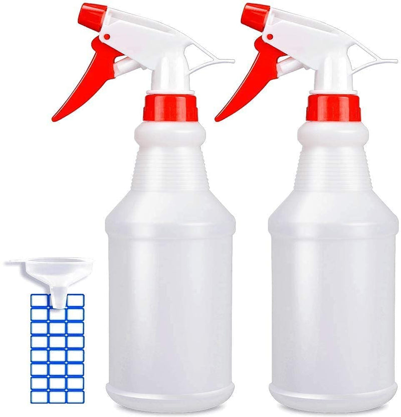 Johnbee Empty Spray Bottles (16Oz/2Pack) - Adjustable Spray Bottles for Cleaning Solutions - No Leak and Clog - HDPE Spray Bottle for Plants, Pet,