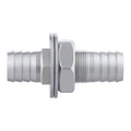 Enoch'S Land 3/4" Hose Barb Thru-Bulk Bulkhead Fitting,304 Stainless Steel Straight Hex Union Fitting for Air Water Fuel